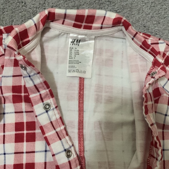 Plaid onesie! Good used condition. - Picture 2 of 5